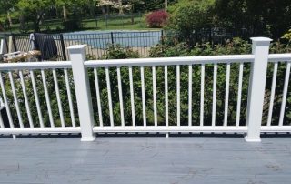 white acrylic railing