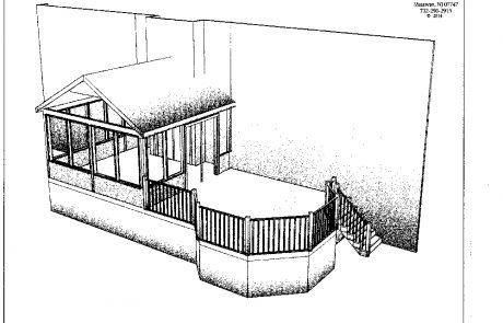 blueprint for deck & sunroom project