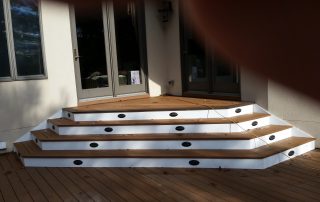 custom built wood deck